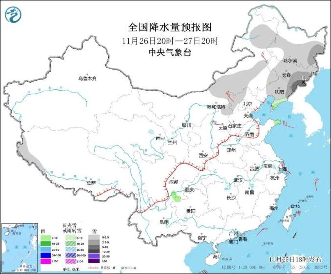 东北经历11月来第五轮大范围雨雪